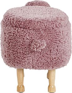 Beliani Pufa zwierzak ze schowkiem różowa SHEEP 4