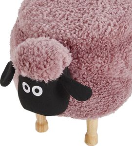Beliani Pufa zwierzak ze schowkiem różowa SHEEP 5