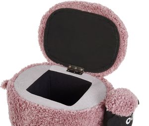 Beliani Pufa zwierzak ze schowkiem różowa SHEEP 6