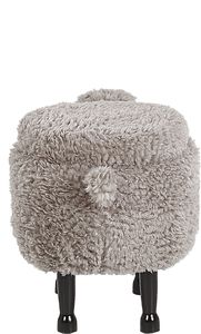 Beliani Pufa zwierzak ze schowkiem szara SHEEP 5