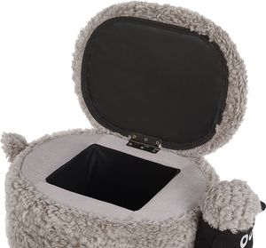 Beliani Pufa zwierzak ze schowkiem szara SHEEP 6
