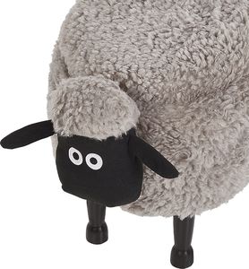 Beliani Pufa zwierzak ze schowkiem szara SHEEP 7
