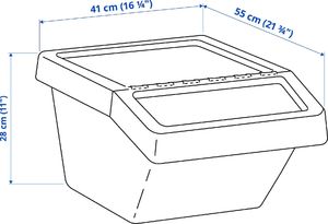 Kosz na śmieci Ikea IKEA SORTERA KOSZ DO SEGREGACJI ODPADÓW BIAŁY 37 L 8