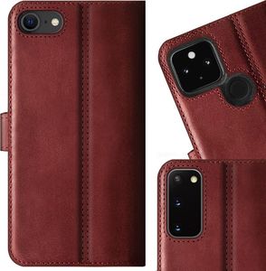 Surazo Etui na telefon Surazo ze skóry naturalnej Wallet case - Nubuk Czerwony 5