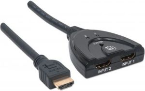 Manhattan HDMI 2/1, zintegrowany kabel 207416 3