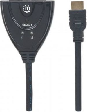 Manhattan HDMI 2/1, zintegrowany kabel 207416 5