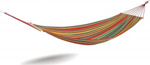 Funfit Hamak ogrodowy 2-osobowy z wygiętym pałąkiem Premium Flat Style - pomarańczowy 3