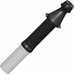 Ricom WYJSCIE PIONOWE KONC +OBEJMA (CZARNE) DN80/125 4