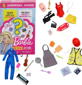 Mattel Barbie Kariera niespodzianki dla lalki 8 akcesoriów 1
