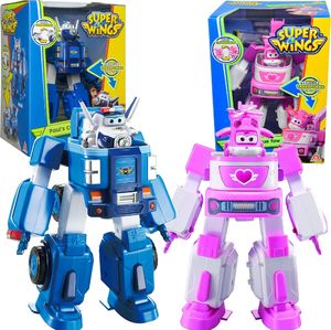 Figurka Cobi Figurki Super Wings Frunia (Dizzy) i Trafik (Paul) transformujące się pojazdy 1