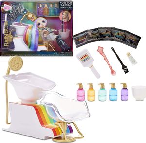 MGA Tęczowy Salon Fryzjerski Rainbow High z farbami 1