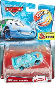 Mattel Auta Cars zmieniający kolor pojazd Dinoco Zygzak McQueen 2