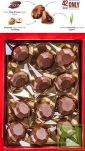 CHOCOLETTE CONFECTIONARY Praliny z mlecznej czekolady z płynnym nadzieniem orzechowym Bez Cukru 132 g - RED Chocolette 2