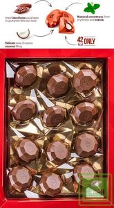 CHOCOLETTE CONFECTIONARY Praliny z mlecznej czekolady z nadzieniem kokosowym Bez Cukru 132 g - RED Chocolette 2