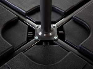 Beliani Zestaw 4 obciążników do parasola ogrodowego Caria czarne 3