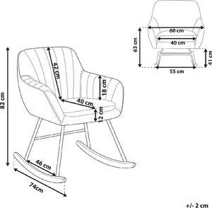 Beliani Fotel bujany welurowy zielony LIARUM 7
