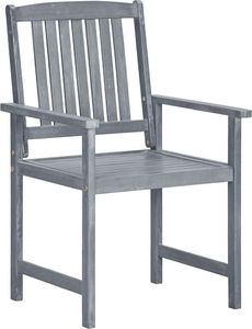 vidaXL Krzesła reżyserskie z poduszkami 4 szt. szare akacjowe 3