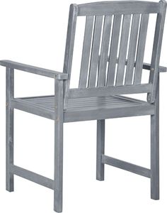 vidaXL Krzesła reżyserskie z poduszkami 4 szt. szare akacjowe 6