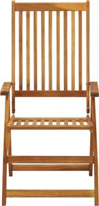 vidaXL Składane krzesła ogrodowe z poduszkami 3 szt. drewno akacjowe 4