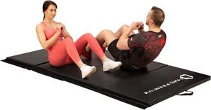 HMS Materac gimnastyczny 4-częściowy MGS01 240 cm x 120 cm x 5 cm czarny 4