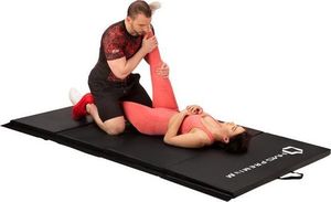 HMS Materac gimnastyczny 4-częściowy MGS01 240 cm x 120 cm x 5 cm czarny 7