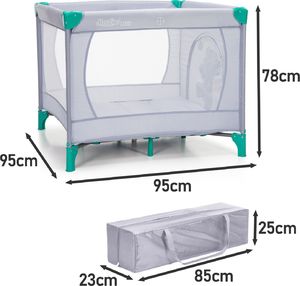 Moolino Łóżeczko turystyczne Kojec Moolino Cubo Zielone P700G 10