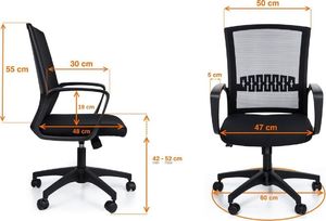 Krzesło biurowe Nordhold Ergo 2601 Czarne 6