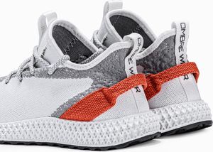 Ombre Buty męskie sneakersy T371 - białe 40 7