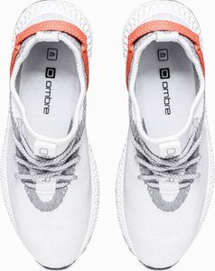 Ombre Buty męskie sneakersy T371 - białe 41 5