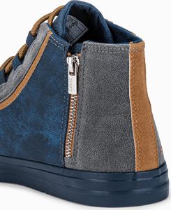 Ombre Buty męskie trampki T343 - granatowe 42 4