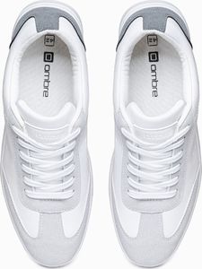 Ombre Buty męskie trampki T373 - białe 42 4