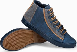 Ombre Buty męskie trampki T343 - granatowe 45 3