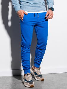 Ombre Spodnie męskie dresowe P1005 - niebieskie M 2