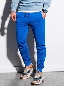 Ombre Spodnie męskie dresowe P1005 - niebieskie M 3
