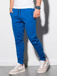 Ombre Spodnie męskie dresowe joggery P952 - niebieskie XXL 1