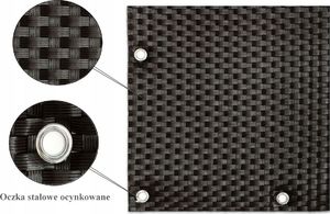 Basari Mata osłona na balkon OCZKOWANA NA WYMIAR C-Y BRĄZ 2