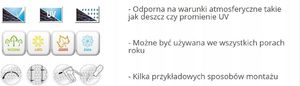 Basari Mata osłona na balkon OCZKOWANA NA WYMIAR ZIELONY 9