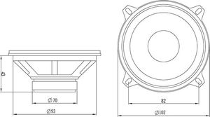 Głośnik samochodowy Blow Głośnik samochodowy niskotonowy BLOW WK400 4 Ohm 110W 2