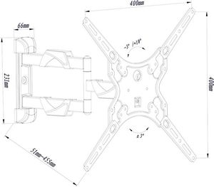 Blow Uchwyt ścienny 76-869 13'' - 55'' 2