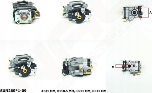 NAC NAC Gaźnik SUN260*1-09 2