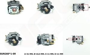 NAC NAC Gaźnik SUN260*1-09 9