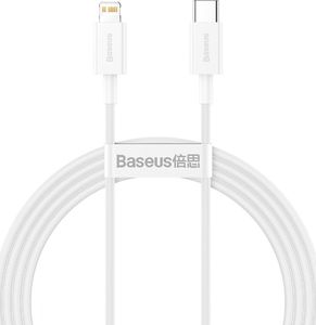 Kabel USB Baseus USB-C - Lightning 1.5 m Biały (CATLYS-B02) 1