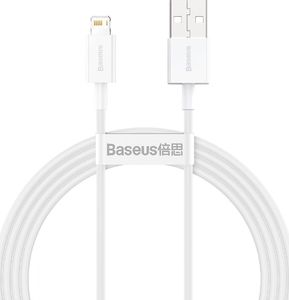 Kabel USB Baseus USB-A - Lightning 1.5 m Biały (CALYS-B02) 1