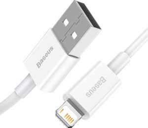 Kabel USB Baseus USB-A - Lightning 1.5 m Biały (CALYS-B02) 2