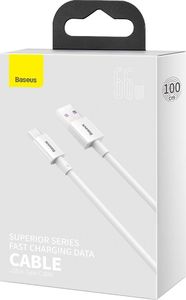 Kabel USB Baseus USB-A - USB-C 1 m Biały (CATYS-02) 10