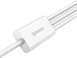 Kabel USB Baseus USB-A - USB-C + microUSB + Lightning 1.5 m Biały (CAMLTYS-02) 3
