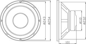 Głośnik samochodowy Blow Głośnik niskotonowy uniwersalny BLOW B-250 8Ohm 200W 2