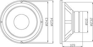 Głośnik samochodowy Blow Głośnik niskotonowy uniwersalny BLOW GDN25 8Ohm 300W 2