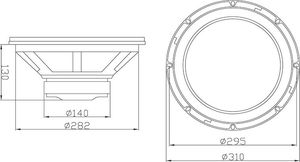 Głośnik samochodowy Blow Głośnik niskotonowy uniwersalny BLOW Y-300 4Ohm 500W 2