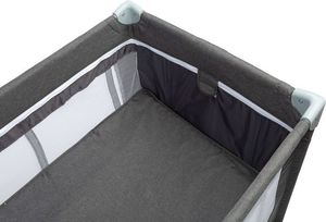 Caretero Łóżeczko turystyczne BASIC PLUS kojec + torba - grafitowe 21